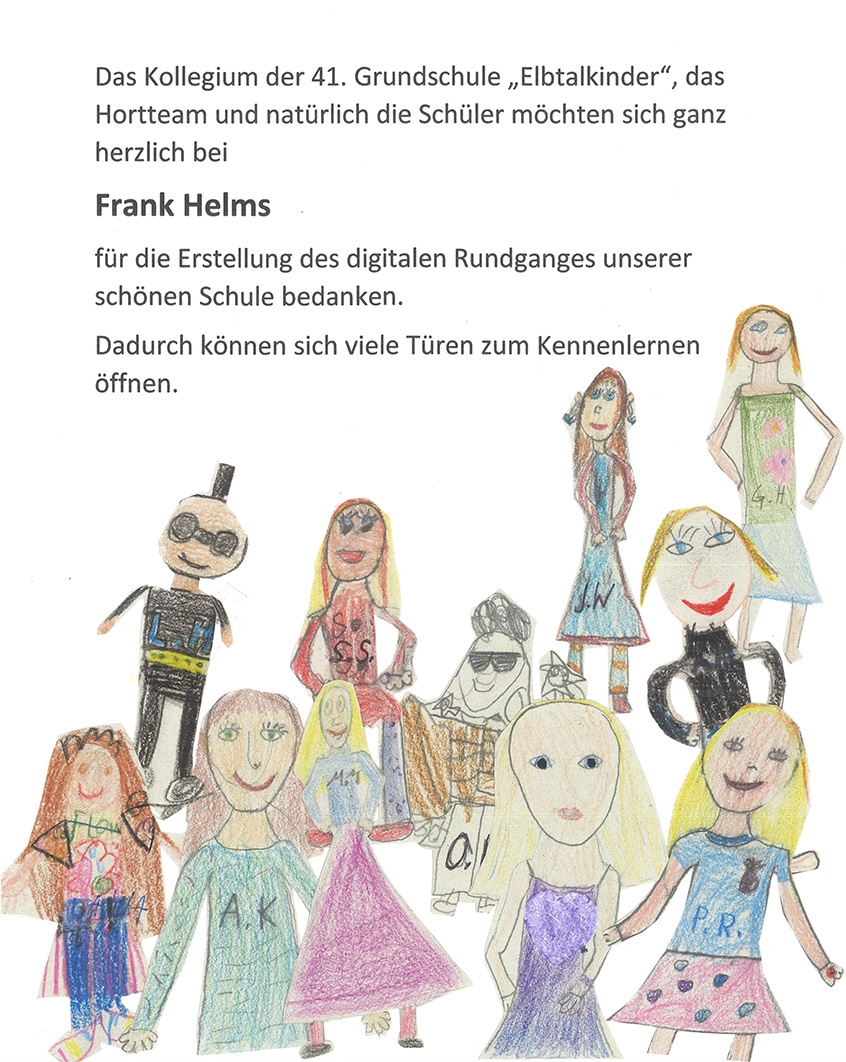 Kinderzeichnung Alltag einer Schulleiterin